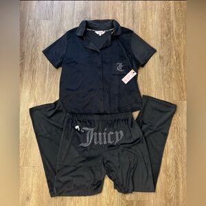 NWT Juicy Couture Black Pajama Set Size Large